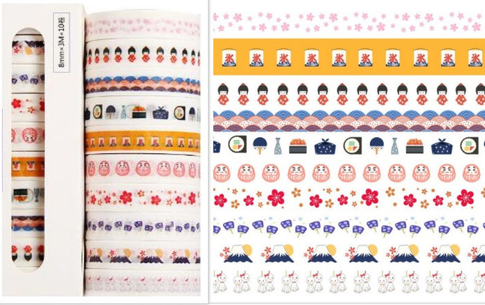 Color Series 10 Pack Washi Tape#4