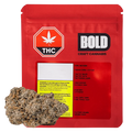 Front view of the Cool Aid Kush packaging with bold black and white graphics, displaying THC content information.