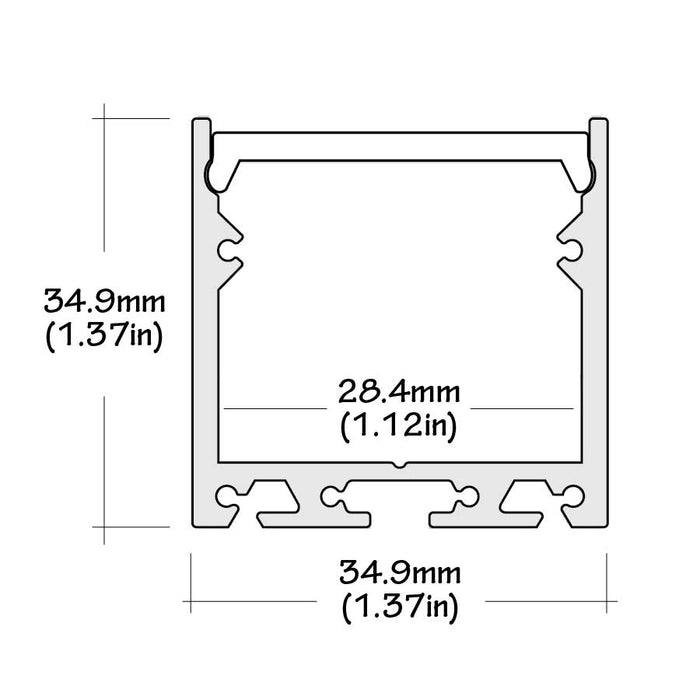Core Lighting ALP140-48 - 48" SURFACE/SUSPENDED LED PROFILE - LED TAPE CHANNEL - Ready Wholesale Electric Supply and Lighting