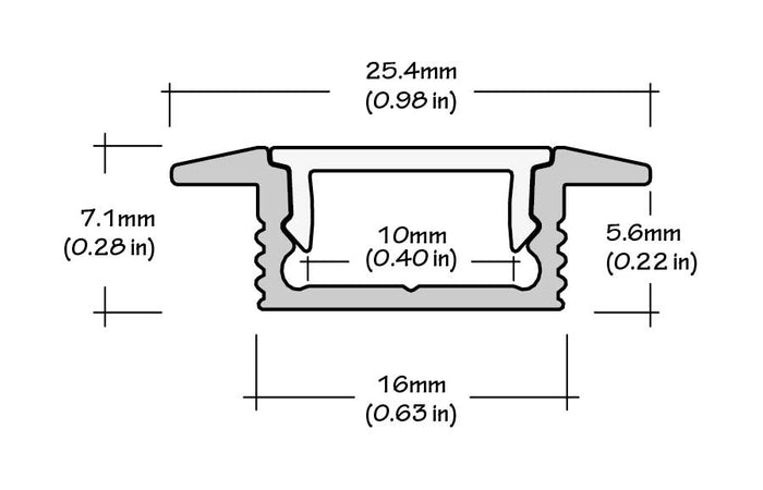 Core Lighting ALP20R-98 - 98" RECESSED MOUNT LED PROFILE - LED TAPE CHANNEL - Ready Wholesale Electric Supply and Lighting