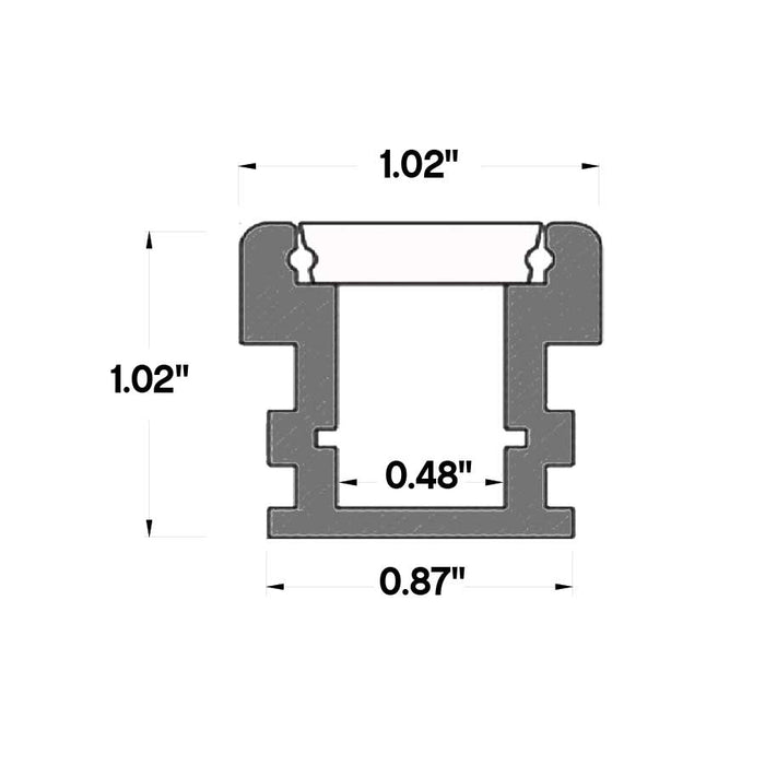 Core Lighting ALP24-39 - 39" IN-GROUND LED PROFILE - LED TAPE CHANNEL - Ready Wholesale Electric Supply and Lighting