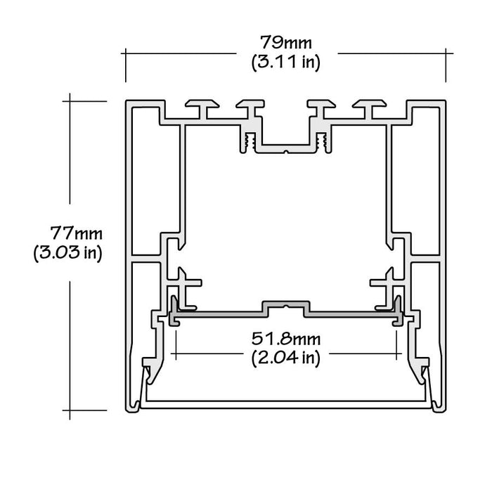 Core Lighting ALP310N-48 - 48" SURFACE / SUSPENDED / RECESSED LED PROFILE - LED TAPE CHANNEL - Ready Wholesale Electric Supply and Lighting