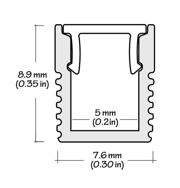 Core Lighting ALP40-48 - 48" SURFACE 5MM LED PROFILE LED TAPE CHANNEL - Ready Wholesale Electric Supply and Lighting