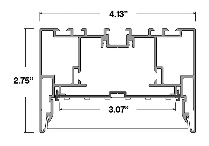 Core Lighting ALP400N-48 - 48" SURFACE / SUSPENDED / RECESSED LED PROFILE - LED TAPE CHANNEL - Ready Wholesale Electric Supply and Lighting