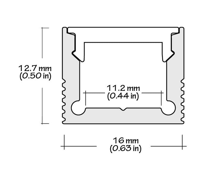 Core Lighting ALP60-98-BK - 98" SURFACE MOUNT PROFILE LED TAPE CHANNEL - Black - Ready Wholesale Electric Supply and Lighting