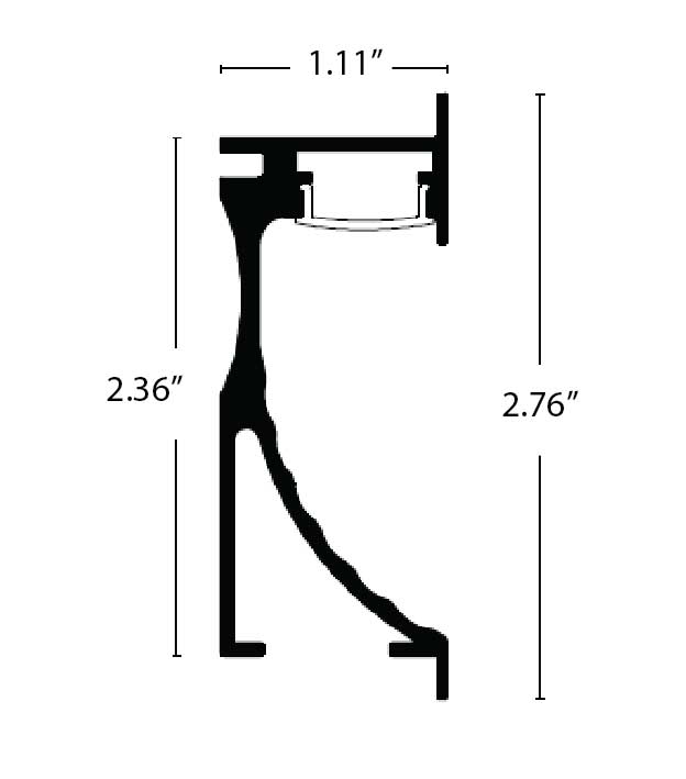 Core Lighting ALP600-48 - 48" WALL RECESSED LED PROFILE - LED TAPE CHANNEL - Ready Wholesale Electric Supply and Lighting