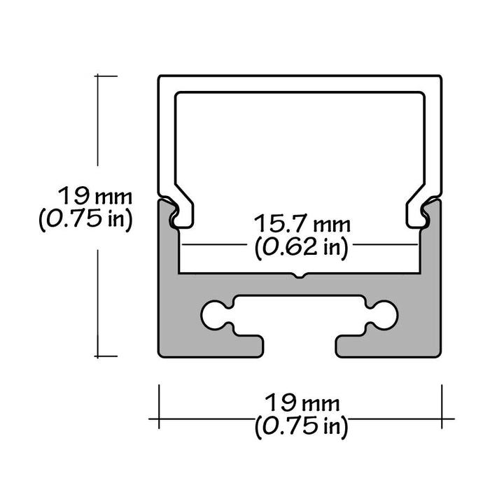 Core Lighting ALP80-98 - 98" SURFACE / SUSPENDED MOUNT PROFILE- LED TAPE CHANNEL - Ready Wholesale Electric Supply and Lighting