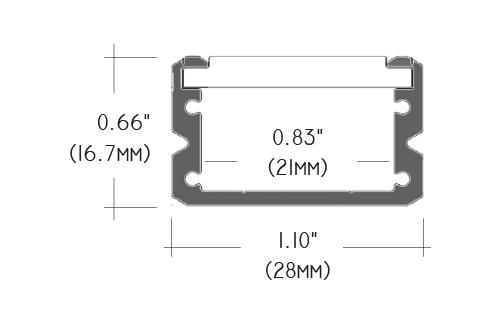Core Lighting ALP90-48 - 48" SURFACE MOUNT PROFILE - LED TAPE CHANNEL - Ready Wholesale Electric Supply and Lighting