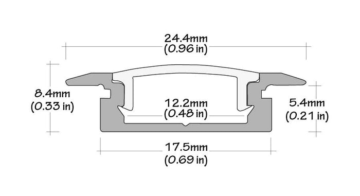 Core Lighting ALU-FL39  - 39" RECESSED MOUNT PROFILE - LED TAPE CHANNEL - Ready Wholesale Electric Supply and Lighting