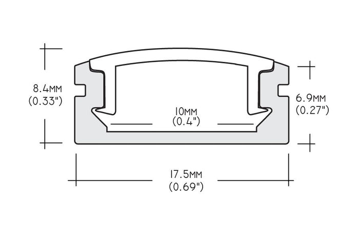 Core Lighting ALU-SF78-BK - 78" SURFACE MOUNT PROFILE LED TAPE CHANNEL - Black - Ready Wholesale Electric Supply and Lighting
