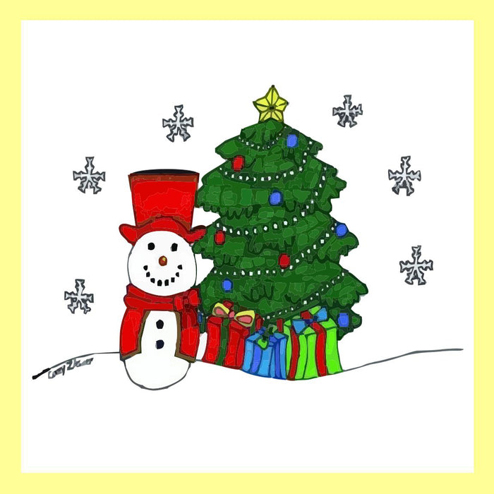 COREY'S SNOWMAN & CHRISTMAS TREE SQUARE PILLOW SWAP