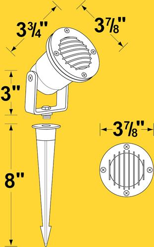 Corona Lighting CL-513 Directional Lights, Aluminum Louvered w/ Yoke - Ready Wholesale Electric Supply and Lighting