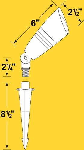 Corona Lighting CL-525B Directional Light, Brass Bullet - Ready Wholesale Electric Supply and Lighting