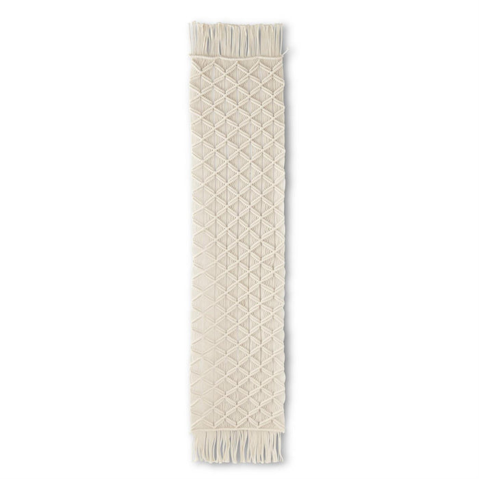 Cream Macrame Table Runner