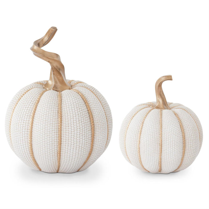Cream with Gold Indian Corn Pumpkins