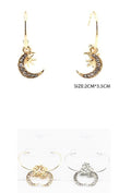 Crystal Moon Dangle Earrings