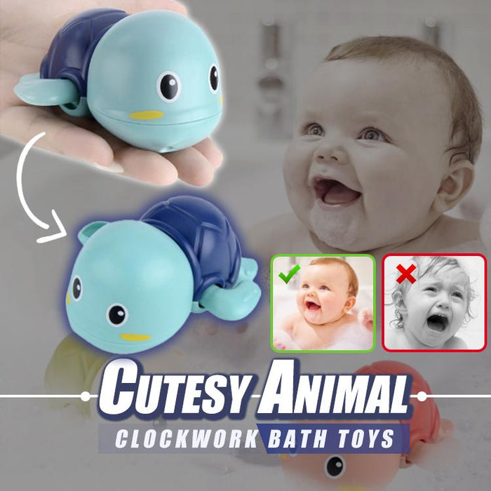 Cutesy Animal Clockwork Bath Toys