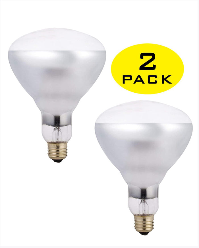 Cyber Tech Lighting IB250R40CLHL/2PK 250W Clear R40 Infrared Heat Lamp 2Pack - Ready Wholesale Electric Supply and Lighting