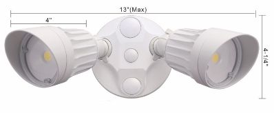 Cyber Tech Lighting LF20H2 20W Dual Head LED Security Light 5000K & 3000K - Ready Wholesale Electric Supply and Lighting