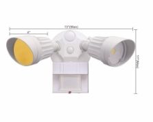 Cyber Tech Lighting LF20MH2/DL-WW 20W Dual Head LED 180 Degree Motion Sensor Security Light 5000K & 3000K - Ready Wholesale Electric Supply and Lighting