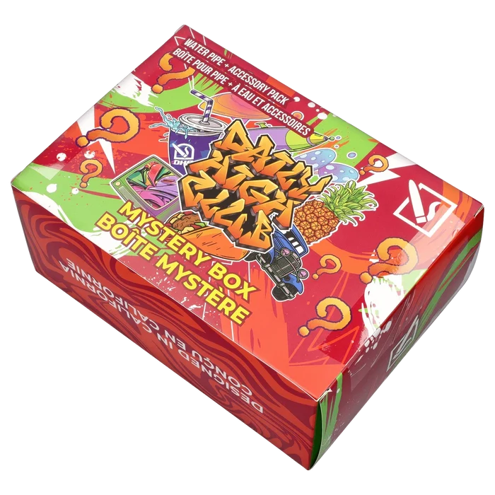Front view of the DHC - Mystery Box - Bootlegger - Tangerine packaging, featuring colorful graphics and bold typography on a bright orange box.