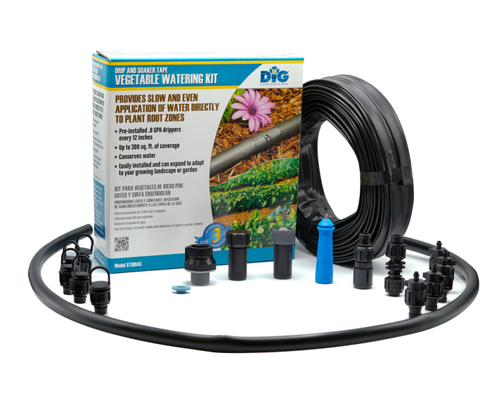 DIG - Drip & Soaker Tape Vegetable Watering Kit - ST100AS