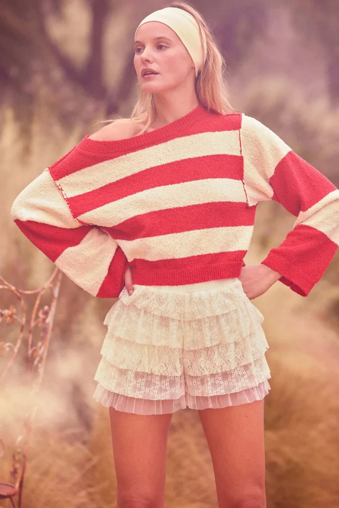 Dolly Dear Ruffled Lace and Mesh Bloomer Shorts - ShopPromesa