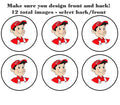 DOUBLE SIDED 2D ball style edible image lollipop