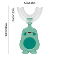 Gadget Gerbil Green / 2-6 Years Old Duck U-Shaped Kids Toothbrush