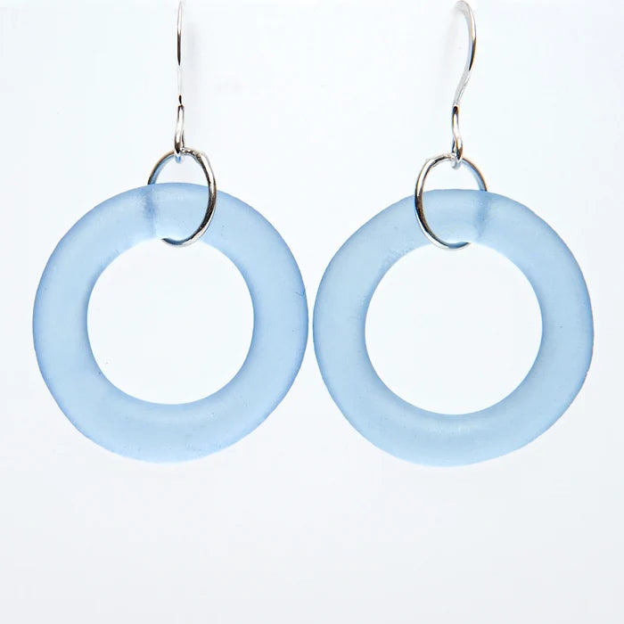 Earrings - Recycled Glass - Periwinkle