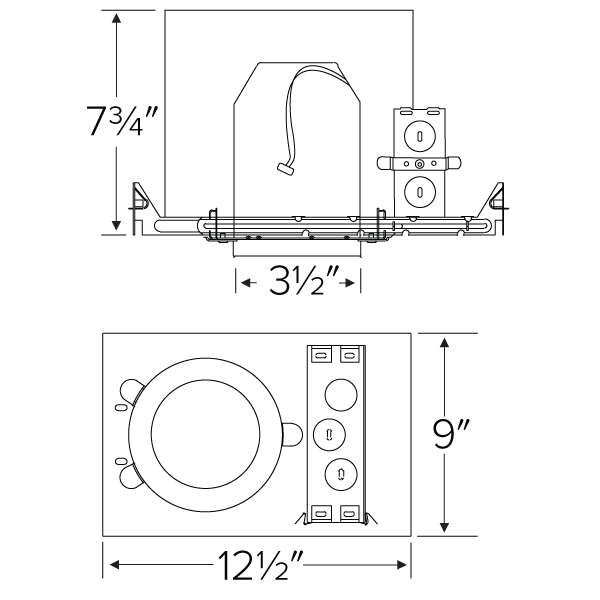Elco - 3 New Construction 2-Hour Fire Rated IC Airtight Housing - Ready Wholesale Electric Supply and Lighting