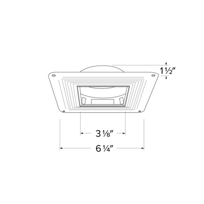 Elco - Pex 4″ Square Trimless Smooth Reflector Trim - Ready Wholesale Electric Supply and Lighting
