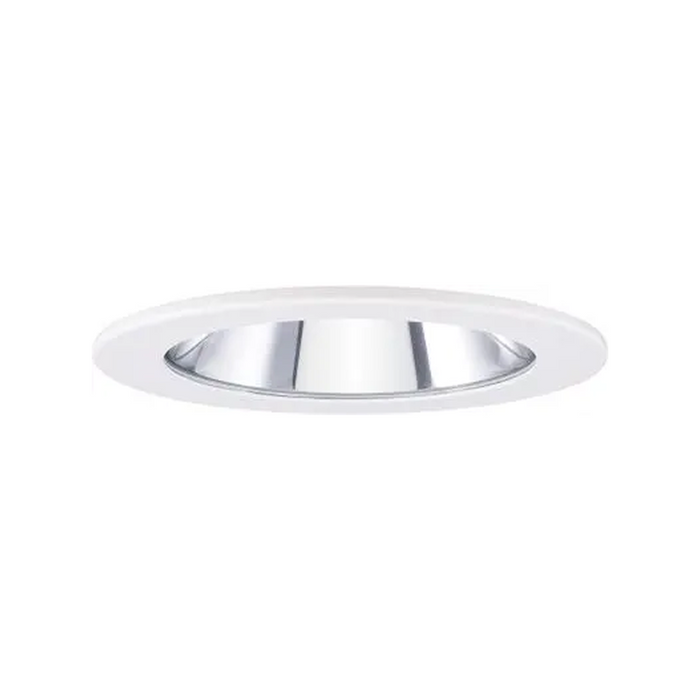 ELCO EL1411W 4" Adjustable Shower Trim with Clear Reflector and Lens Trim - All White - Ready Wholesale Electric Supply and Lighting