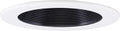 ELCO EL1493B 4" Adjustable Step Baffle Trim - Black with White Trim - Ready Wholesale Electric Supply and Lighting