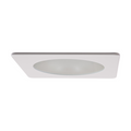 ELCO EL2412W 4" Square Shower Trim with Frosted Lens - All White - Ready Wholesale Electric Supply and Lighting