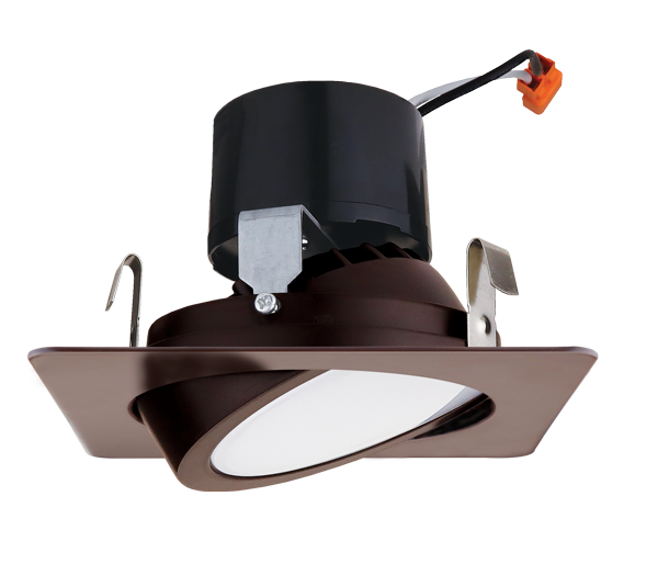 Copy of ELCO EL446CT5W 4" LED Square Adjustable Gimbal Insert - All White - Ready Wholesale Electric Supply and Lighting