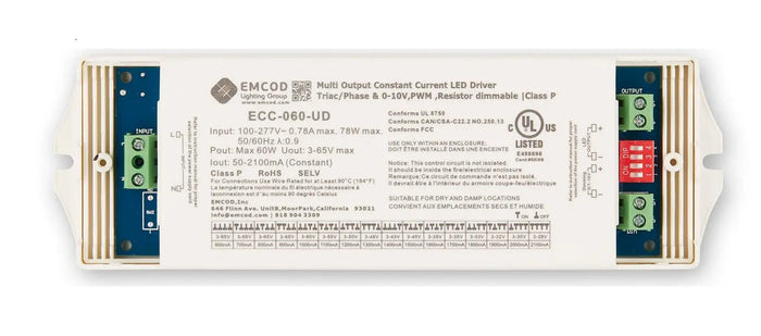 Emcod ECC-040-UD Multi Output Constant Current LED Driver - Ready Wholesale Electric Supply and Lighting