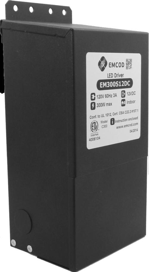 EMCOD EGP250P12AC - 250W 12/24V AC - Indoor/Outdoor Dimmable Magnetic Power Supply - Powder Coated Black Steel - Ready Wholesale Electric Supply and Lighting