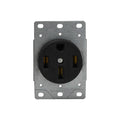 Enerlites 66500-BK - INDUSTRIAL GRADE, FLUSH MOUNT RECEPTACLE, 50A, 125/250V 3-POLE, 4-WIRE GROUNDING, BLACK - Ready Wholesale Electric Supply and Lighting
