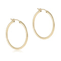 enewton Round Gold 1.25" Hoop -Textured