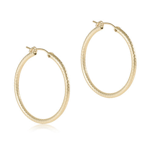enewton Round Gold 1.25" Hoop -Textured