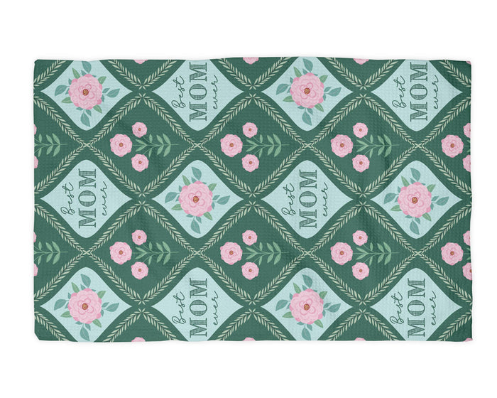 Floral Best Mom Ever Mother's Day Gift Kitchen Towel