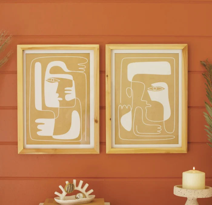 Framed Abstract Figure Art
