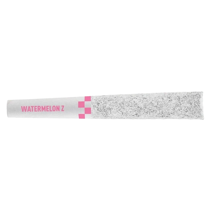 Front view of the Frosted Flyers Watermelon Z Infused PR, showing a colorful, frosted package against a plain white background.