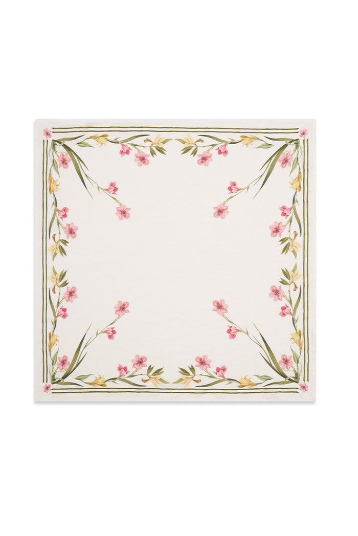 'Gladioli' Linen Napkin, 50x50cm