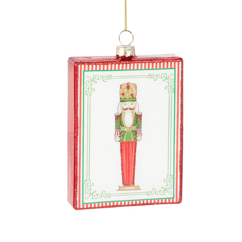 Glass Nutcracker Ornament