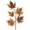 Glittered Maple Leaf Spray - Orange
