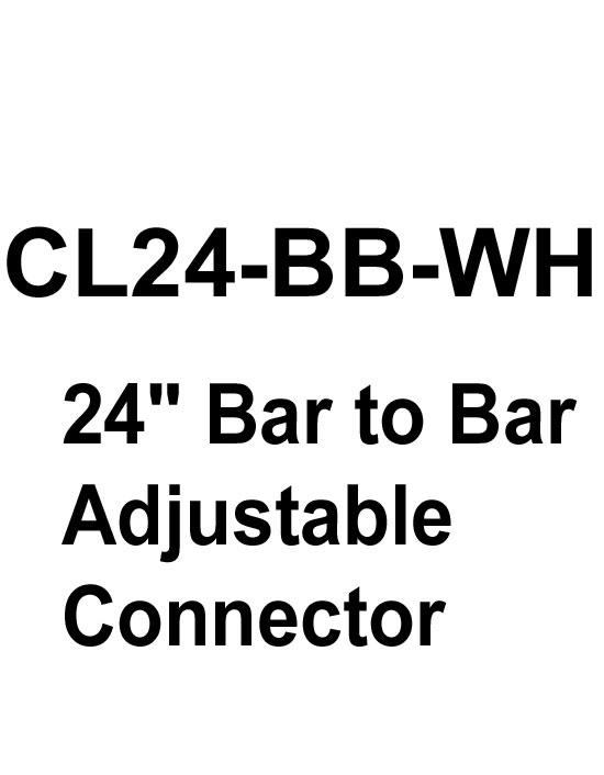 GM Lighting CL24-BB-WH 24" Bar to Bar Adjustable Connector - Ready Wholesale Electric Supply and Lighting