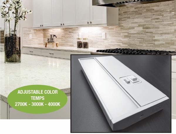 GM Lighting UCTUN-32-WH 120V 32" 16W TunableTask Adjustable Kelvin Undercabinet Lighting - White - Ready Wholesale Electric Supply and Lighting