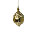 Gold and Cream Metallic Ornate Finial Ornament